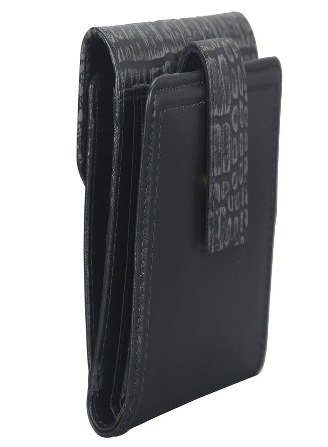 Adamis Black Leather Women Stylish Wallet - Image 4